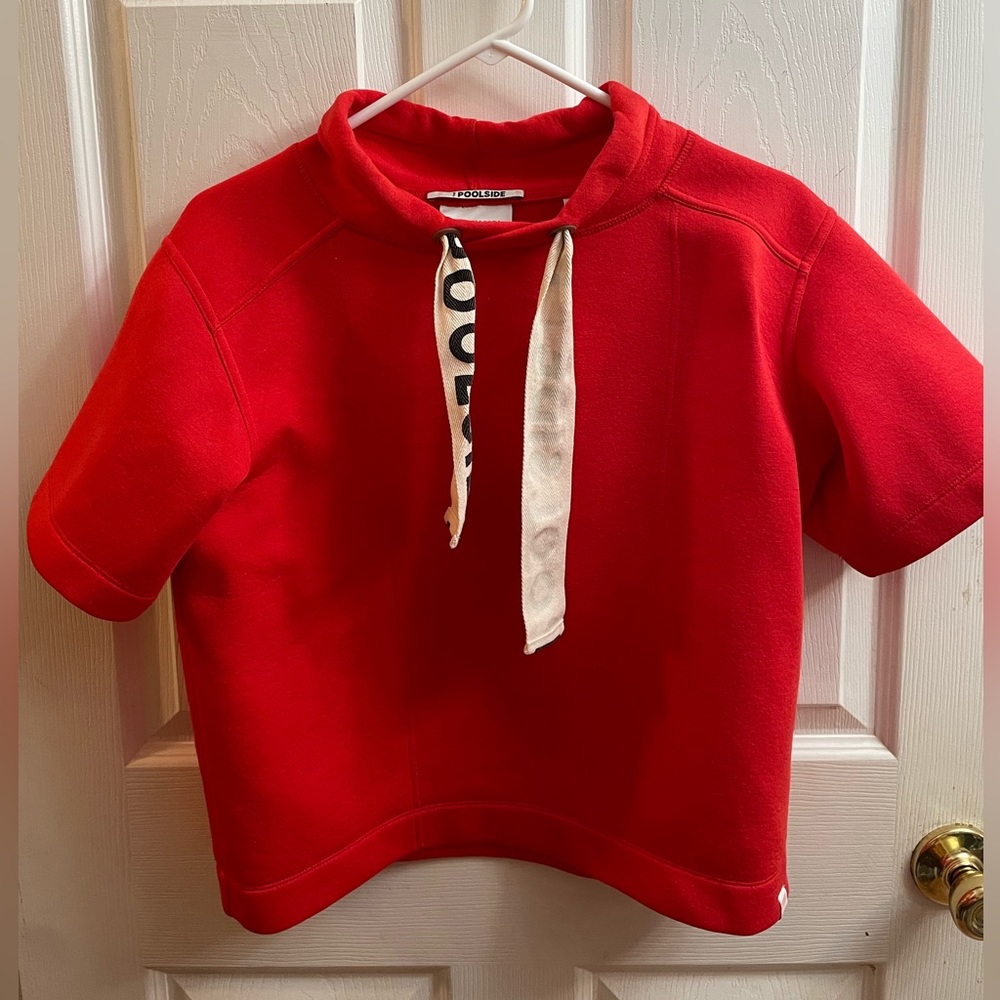 Scotch & Soda Red Short-Sleeve Hoodie Top